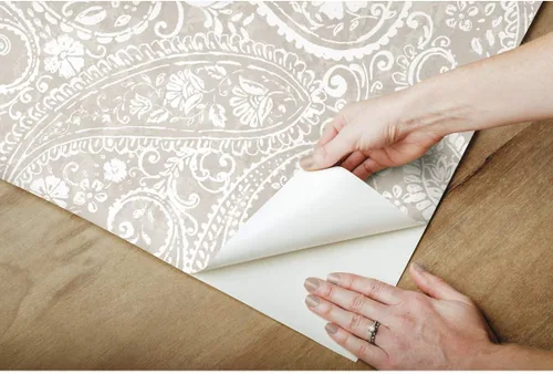 Vista 4 de RoomMates RMK11580RL - Papel pintado de cachemira beige