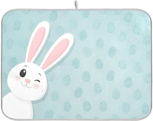 Vista 26 de Tapete de secado de platos de otoño de calabaza y arce de 16 x 18 pulgadas, absorbente para platos de otoño, protector para cocina de secado rápido