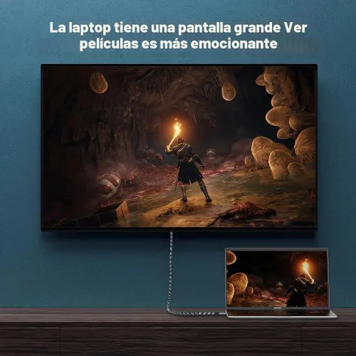 Vista 4 de Cable USB C a HDMI 2.1, 8K @60Hz 4K a 144Hz Thunderbolt 5/4 a HDMI, 6.6