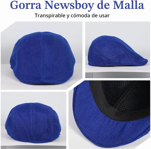 Vista 4 de 9 gorras de periódico para hombre, sombrero plano de periódicos, gorras planas para hombre, multicolor