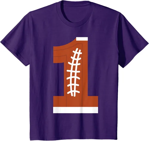 Vista 21 de 1st Birthday Football Ball Boys Camiseta de regalo de 1 año Negro