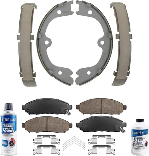 Vista 28 de Detroit Axle - Kit de frenos delanteros para Toyota 2007-2016 Tundra, 2008-2016 Sequoia, Pastillas de freno cerámicos para pinza de freno de disco