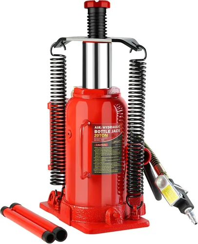 Vista 7 de Gato Hidráulico de Botella de Aire de 20 Toneladas con Bomba Manual de Mano, Elevador de Reparación de Servicio Pesado para Camión Automático