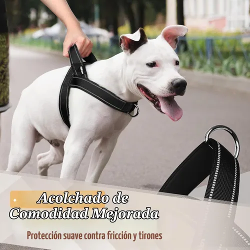 Vista 6 de rabbitgoo Arnés para perro sin tirones, ajuste rápido para perros de tamaño Chaleco para mascotas ajustable en el pecho con asa acolchada suave, sin