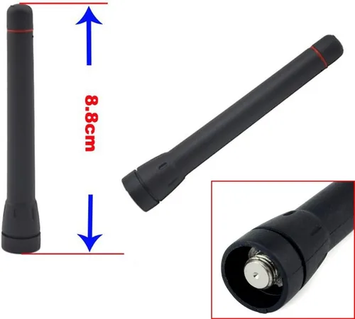 Vista 2 de Antena corta UHF 400-470MHz para radios ICOM Walkie Talkie ICOM IC-F43 IC-F44 IC-F80 IC-F4000 IC-F4001 IC-F4002 IC-F4003 IC-F4010 IC-F4011 IC -F4020