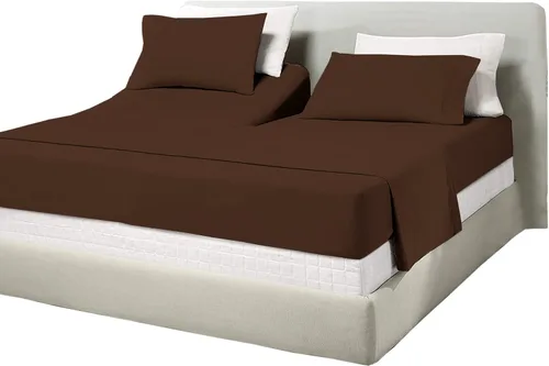 Vista 30 de Juego de sábanas de algodón de 600 hilos tamaño Queen dividido para base de cama ajustable, juego de sábanas de 4 piezas con bolsillo profundo