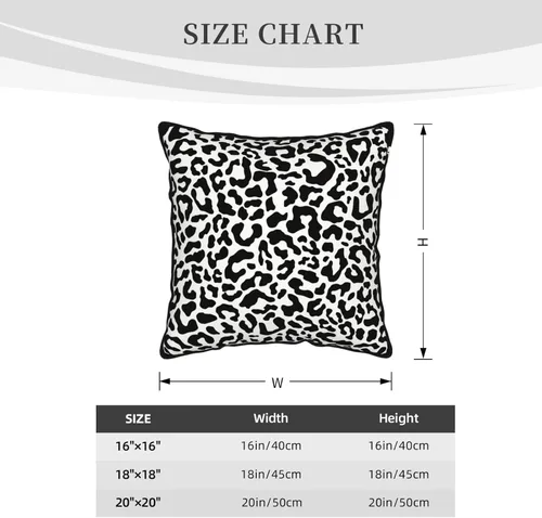 Vista 4 de Funda de almohada de terciopelo con estampado de leopardo y guepardo de 18 x 18 pulgadas, funda de almohada cuadrada decorativa en blanco y negro