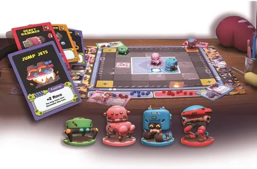 Vista 2 de Wise Wizard Games: Robot Quest Arena Juego de mesa de construcción de cubiertas