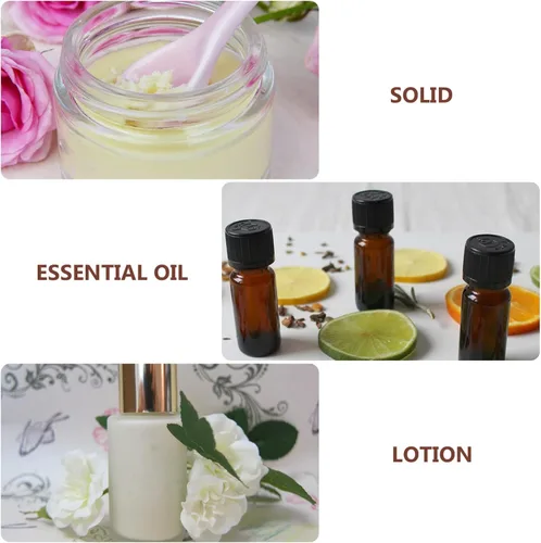 Vista 2 de Tarros de vela de vidrio con tapas de corcho, 4 unidades, 3.4 fl oz, recipientes de velas perfumadas vacíos redondos, tazas de té, soporte