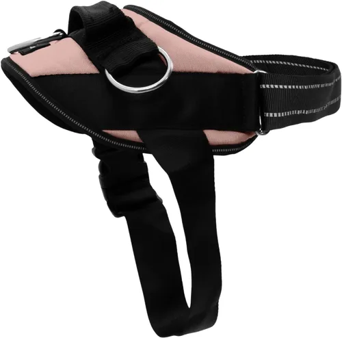 Vista 13 de ShawnCo Arnés esencial para perro, chaleco sin tirones para mascotas con 3 clips de correa, sin estrangulamiento, reflectante, ajustable