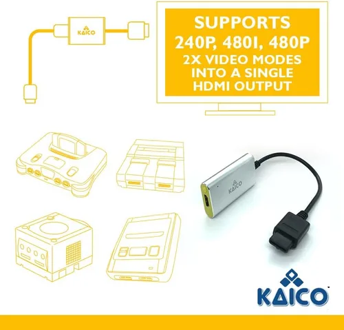 Vista 7 de Nintendo N64 Super Nintendo, Super Famicom and Gamecube Analogue HDMI Adapter - Supports 2X Line-Doubling - A Simple Plug & Play Nintendo N64