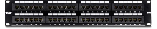 Vista 5 de Parche de panel de 8 puertos Cat5/5e TRENDnet para montar en pared o estanterías, sin blindaje