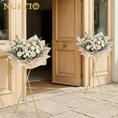 Vista 6 de NUPTIO Trípode de exhibición de flores, 31.5" de alto, 2 piezas, para gran apertura