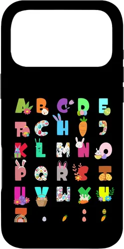 Vista 22 de Cute Alphabet Funny Easter Day ABC Letters Egg Rabbit Case for iPhone 17