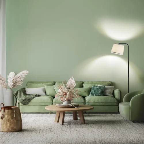 Vista 7 de Lámpara de pie AKASUKI para sala de estar con 3 temperaturas de color, lámparas de pie con interruptor de pie para sala de estar, dormitorio