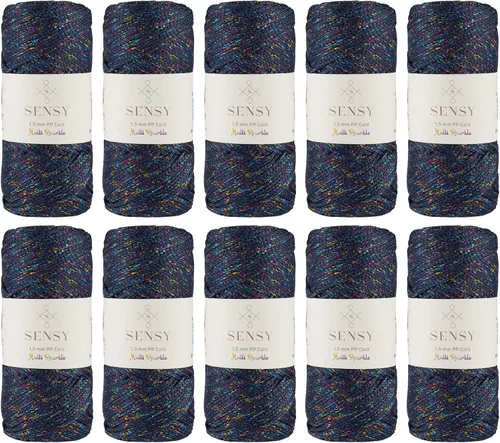 Vista 13 de Sensy Premium Cuerda de Poliéster 1.5mm (0.059 pulgadas) 164 Yardas Cuerda de Polipropileno 100% Cuerda de Macramé 1.5mm Cuerda para Bolsa