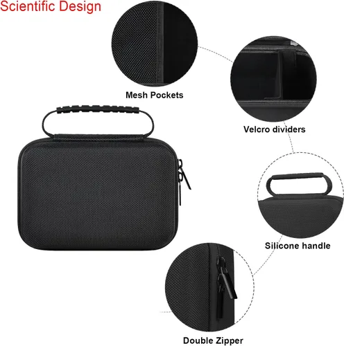 Vista 4 de Elonbo Funda de transporte para iHealth Track Smart Monitor de presión arterial en la parte superior del brazo, monitor de presión arterial Negro