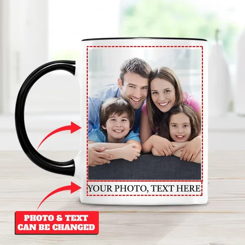 Vista 2 de winorax Tazas de café con foto personalizada, taza personalizada con texto fotográfico, haz tu propia taza, taza de café de cerámica de 11 onzas