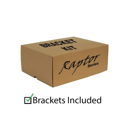 Vista 4 de Raptor Series Estribos de 5 pulgadas de aluminio negro compatible con Crew Cab 15-26 F-150 17-26 F-260/F-350 Super Duty
