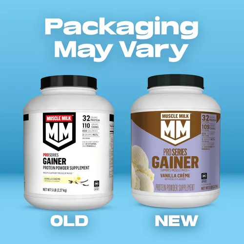 Vista 2 de Muscle Milk Gainer Proteína en Polvo, Crema de Vainilla, 32g Proteína, 5 Libras
