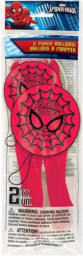 Vista 2 de Unique Globos de bola de boxeo de Spider-Man - 16 pies Rojo 2 piezas