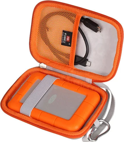 Vista 7 de FBLFOBELI Estuche rígido de EVA compatible con LaCie Rugged Mini 1 TB/ 2 TB/ 4 TB/ 5 TB disco duro externo HDD portátil (solo funda)
