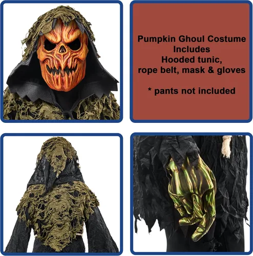 Vista 3 de Boy's Forum Novelties Pumpkin Ghoul Costume