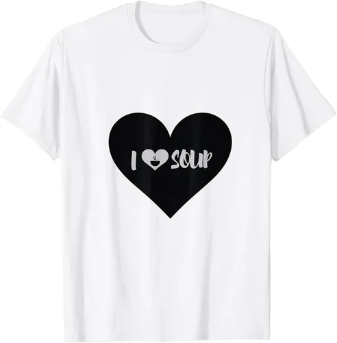 Vista 84 de I Love Soup - Camiseta de regalo con forma de corazón, Blanco, S Asfalto