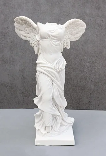 Vista 6 de Ebros - Estatua de la victoria de samotracia con alas grandes, 10.5 pulgadas de alto, figura de diosa griega romana Victoria, artefacto de ruina