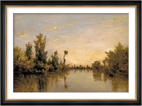 Vista 295 de MUDECOR Lienzo enmarcado prémium para pared, pinos nevados en bosque de invierno, ilustraciones modernas, arte contemporáneo, escénico, divertido