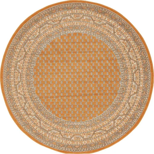Vista 42 de Unique Loom Williamsburg Collection - Alfombra tradicional con borde central de puntos, alfombra de pasillo de 2 pies 9 pulgadas x 9 pies 10 Beige