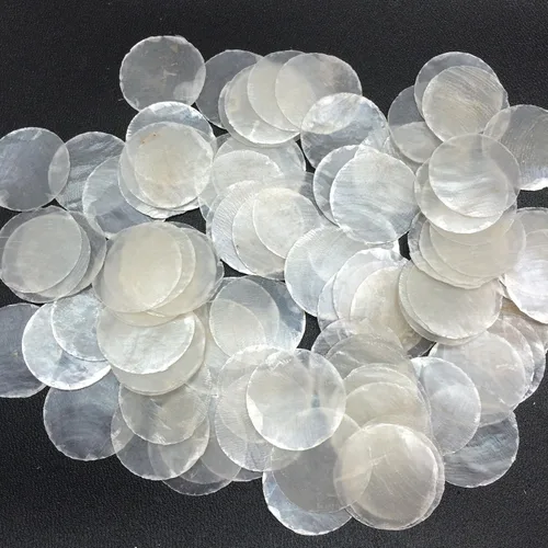 Vista 7 de PEPPERLONELY 8 oz (aproximadamente 10 piezas) conchas marinas de ostra Placuna, 3~4 pulgadas #16A. Placuna Oyster Sea Shells 3 ~ 4 Pulgadas