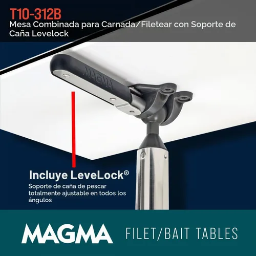Vista 3 de Magma Products Soporte Combinado para Cebo/Filete Mate y Montaje de Portacañas Levelock
