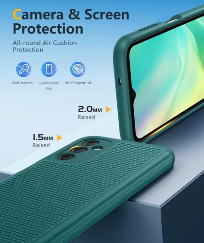 Vista 227 de FNTCASE Funda para iPhone 17 Pro: Fundas delgadas translúcidas de color azul claro compatibles con MagSafe, protección completa de la cámara