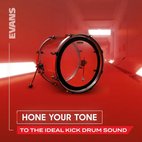 Vista 2 de Evans UV EMAD Bass Drumhead, 24 pulgadas
