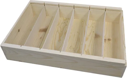 Vista 3 de Caja de vino de seis botellas con tapa deslizante
