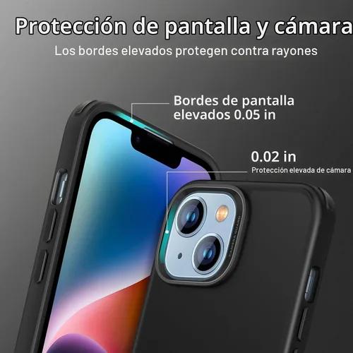 Vista 6 de ESR Funda magnética híbrida con HaloLock, compatible con iPhone 14 y 13, compatible con MagSafe, protección de grado militar a prueba de golpes Negro