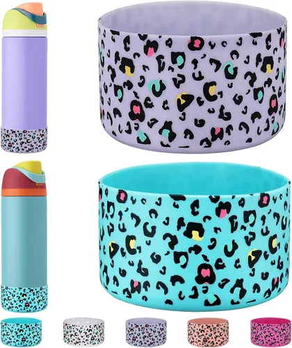 Vista 55 de WK IEASON 2 fundas de silicona para botella de agua Owala, base protectora para botella de agua Owala FreeSip Twist y Flip Flask accesorios