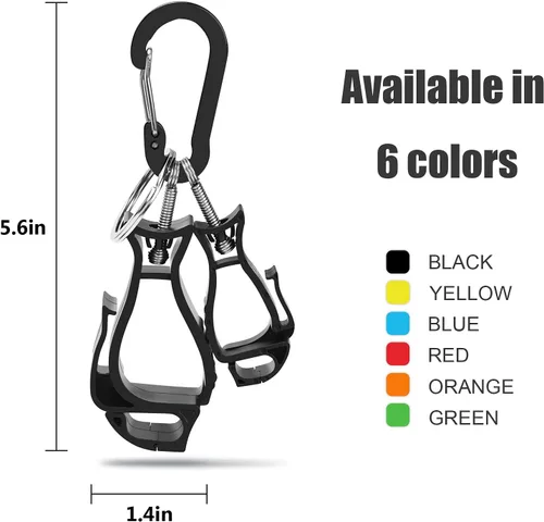 Vista 6 de NANHONG 6 Piezas de Clips para Guantes de Trabajo, Soporte para Guantes, Clip para Construcción, Trabajador para Gafas, Cascos y Guantes