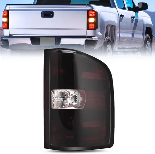 Vista 15 de Nilight Conjunto de faros para 2007 2008 2009 2010 2011 2012 2013 Silverado 1500 2007-2014 Silverado 2500HD 3500HD Faros de repuesto Carcasa negra