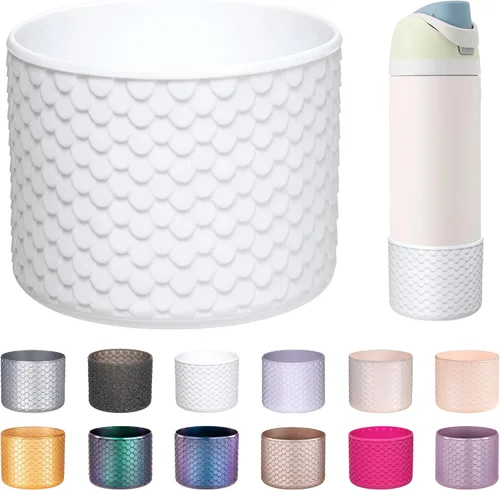 Vista 28 de Funda de Silicona para Botella de Agua Owala de 24oz, Manga Protectora Antideslizante Brillante para Botella de Agua Owala que Protege las Botellas