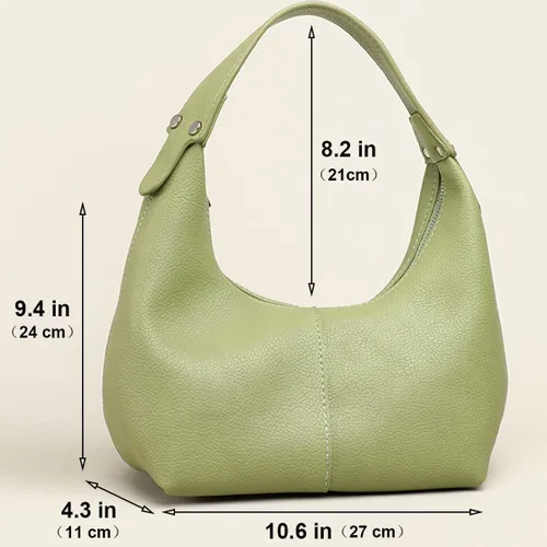 Vista 4 de NIUEIMEE ZHOU Bolsos Hobo para mujer, estilo retro, de cuero vegano, bolso de mano