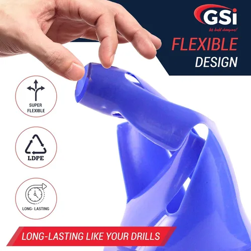 Vista 3 de GSi Hurdle Training Cones Multi Pack Sets Dual Purpose Agility Cones with Holes Ideal for Soccer, Kids, Dog, and Sports Training