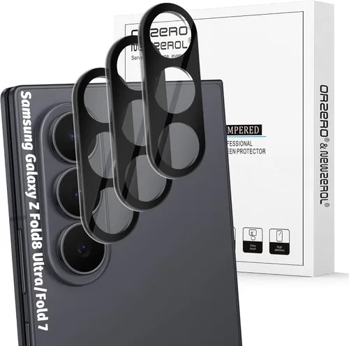 Vista 30 de Orzero Paquete de 2 protectores de lente de cámara compatible con Samsung Galaxy Z Fold 4 5G, protector de vidrio templado de 9 durezas HD
