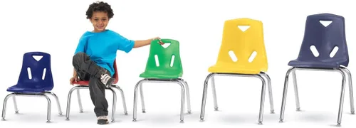 Vista 3 de Berries silla apilable con patas cromadas