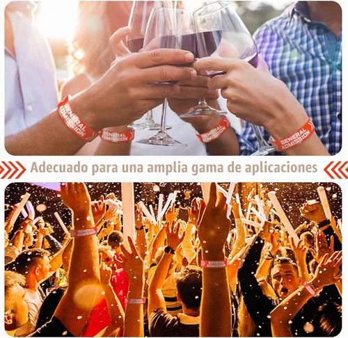 Vista 6 de Jetec - 1000 pulseras de admisión general para eventos, banda de papel