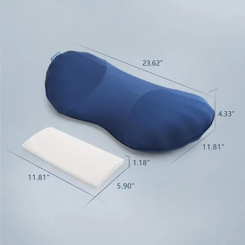 Vista 4 de Almohada de apoyo lumbar ajustable RESTCLOUD de espuma viscoelástica para dormir, almohada de soporte para la espalda para aliviar el dolor