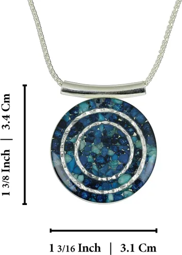 Vista 4 de Stera Jewelry - Pendientes de plata de ley 925 con revestimiento esmaltado, color azul