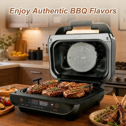 Vista 5 de FG551 FG550 DG551 - Parrilla de repuesto para parrillas interiores Ninja Foodi Smart XL 6 en 1, sartén de hierro fundido para parrillas FG551