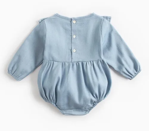 Vista 2 de Simplee kids Mameluco de manga larga para bebé niña, mameluco de una pieza, ropa para primavera y otoño